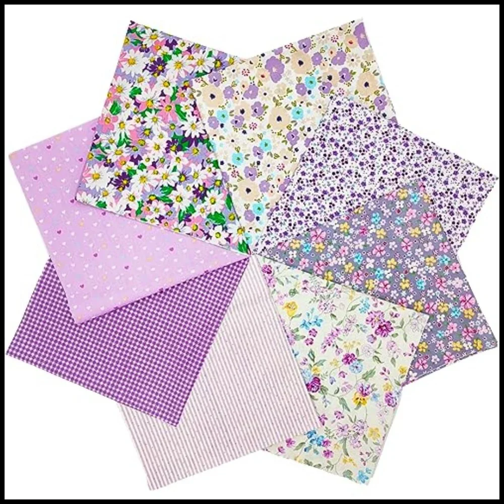 Pre-Cut Cotton Fabric Squares for Quilting Sewing Crafting DIY Projects